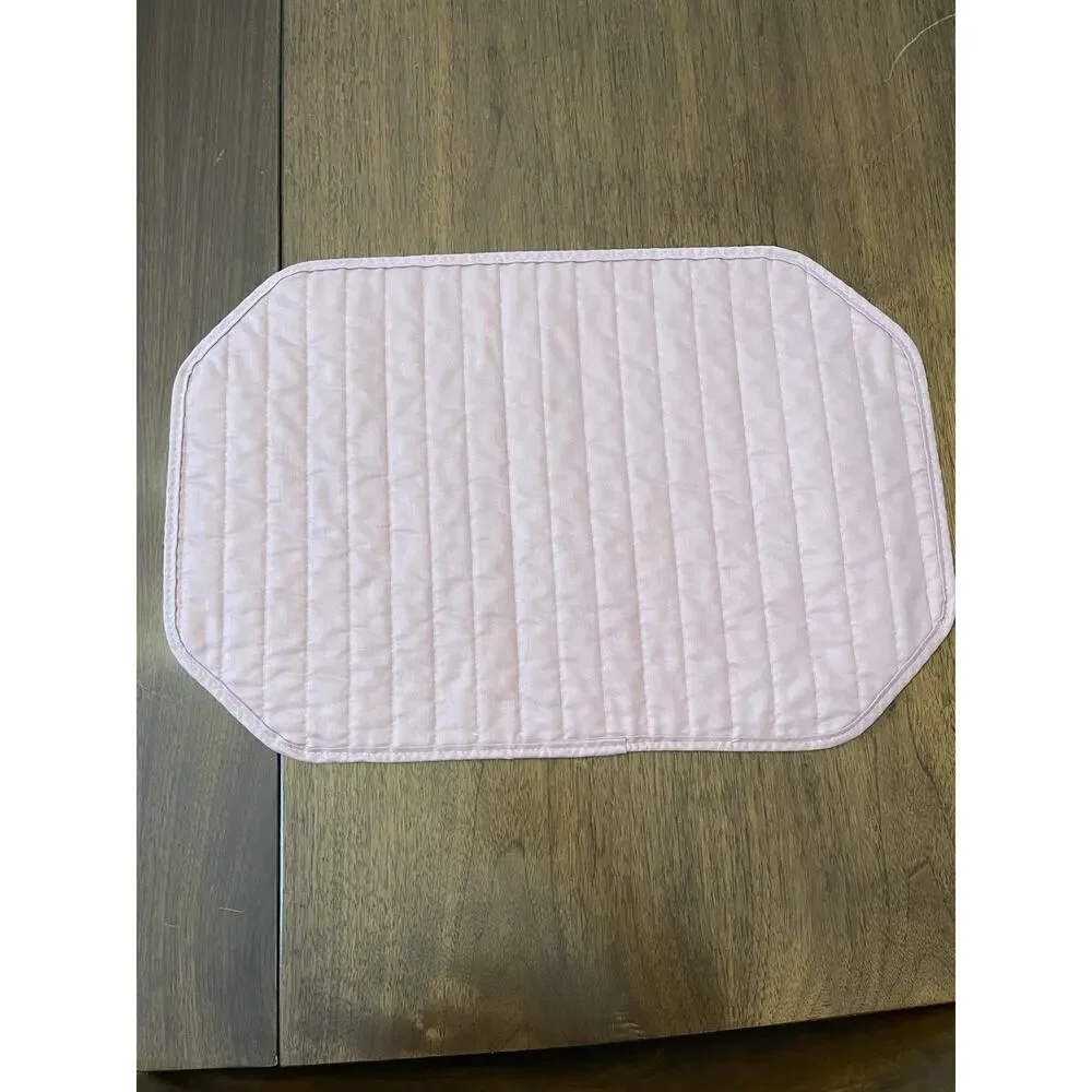 Grandma Core:Vintage 80s -90's Mauve (Pink) quilted Placemats Set Of 4
